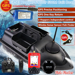 FX88 BAIT BOAT - 3 Hopper - RC Fishing Bait Boat 500M Range - Optional LCD Screen Fish With Fish Finder & Return Home GPS Function
